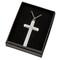 Contemporary Home Living 2 1/2" X 1 1/2" Stainless Steel Cross With 18" Stainless Steel Necklace Chain